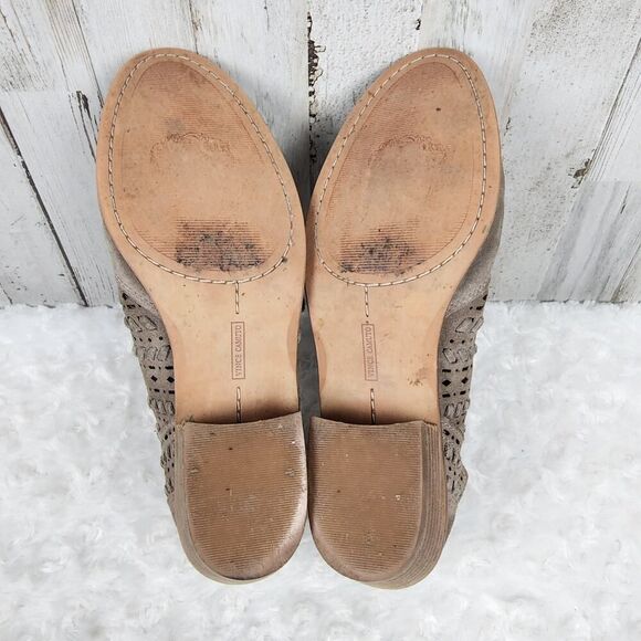 Vince Camuto Suede Ankle Booties Tan Size 8.5 - Picture 6 of 11